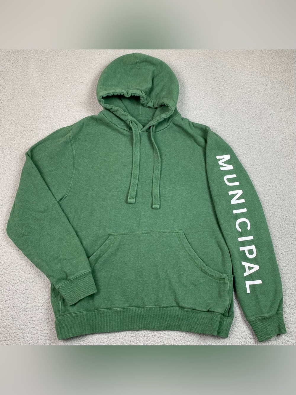 Municipal Hoodie Men's Size S Green Sweatshirt Sport Utility Gear Athletic Small